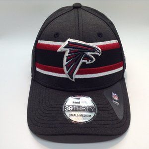 NEW Atlanta Falcons New Era NFL 39THIRTY Black Stretch Fit Hat Men's Size M/L